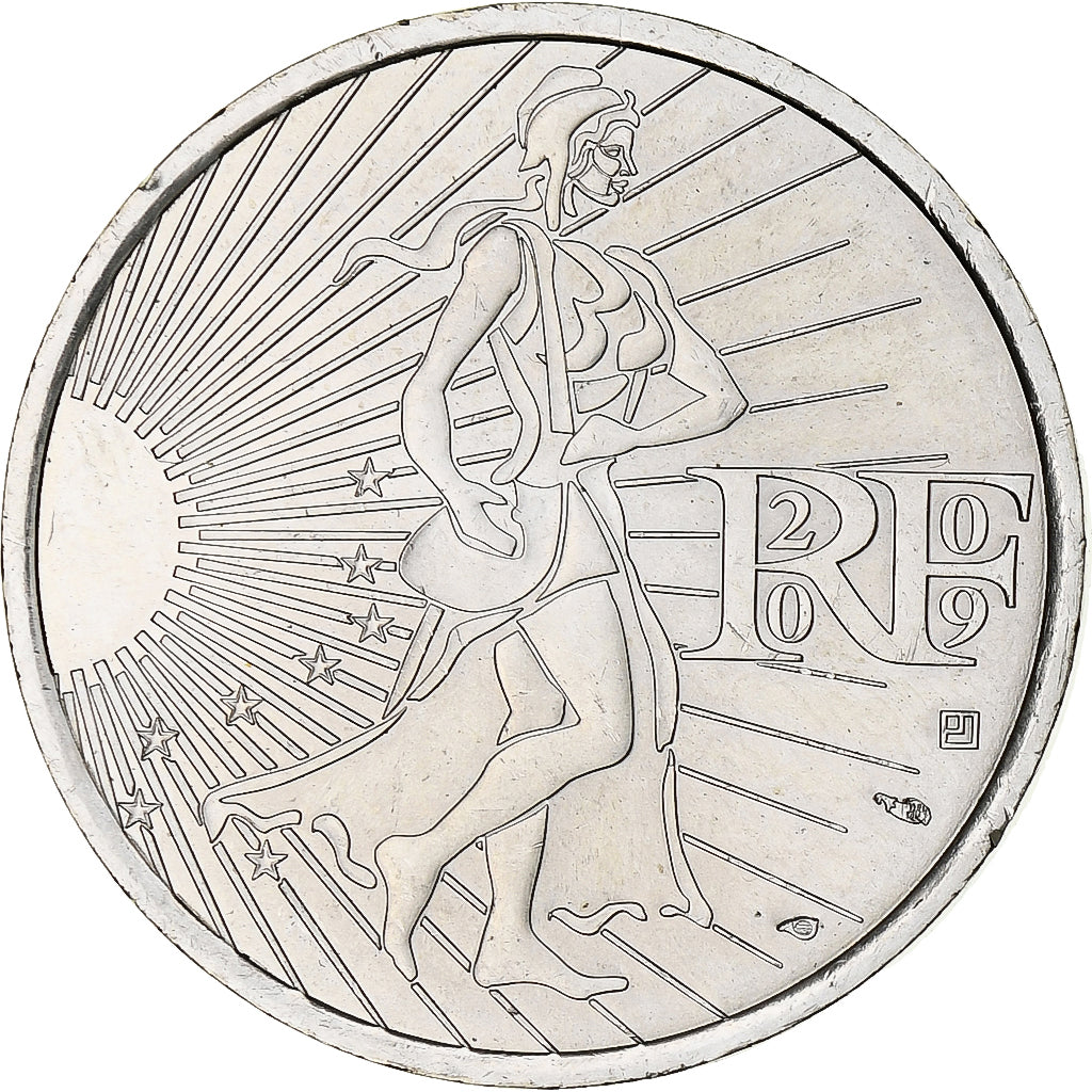Francia, 10 Euro, 2009, Paris, Semeuse, SC+, Plata