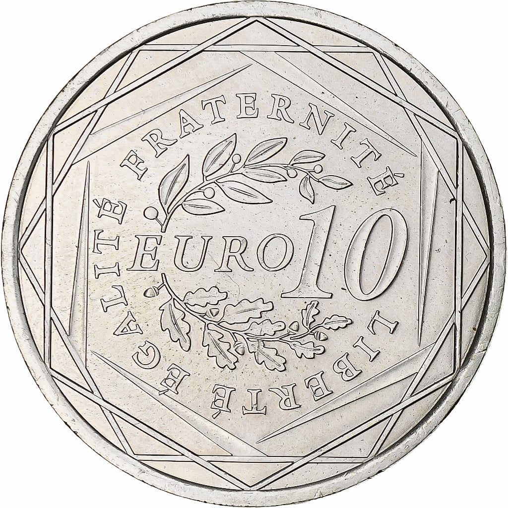 Francia, 10 Euro, 2009, Paris, Semeuse, SC+, Plata