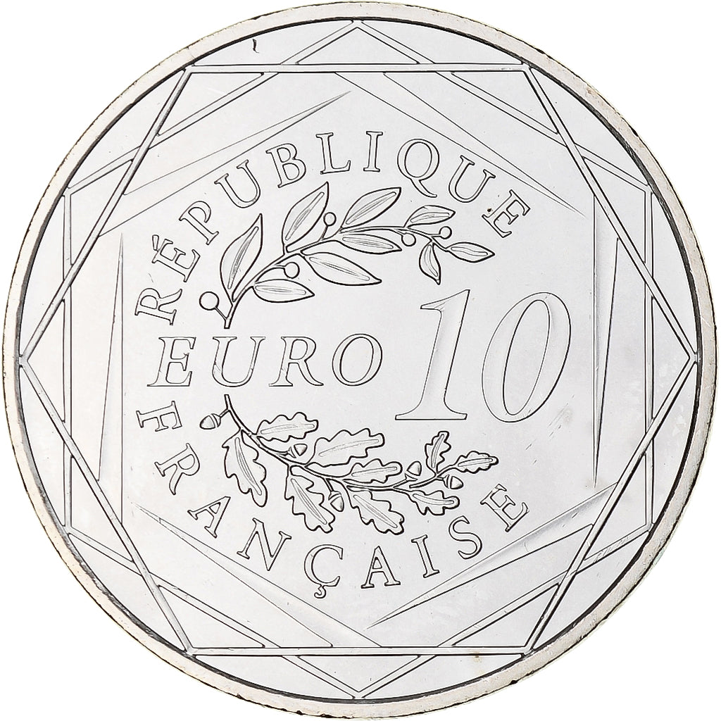 França, 10 Euro, 2012, Paris, Proof, MS(65-70), Prata, KM:2073