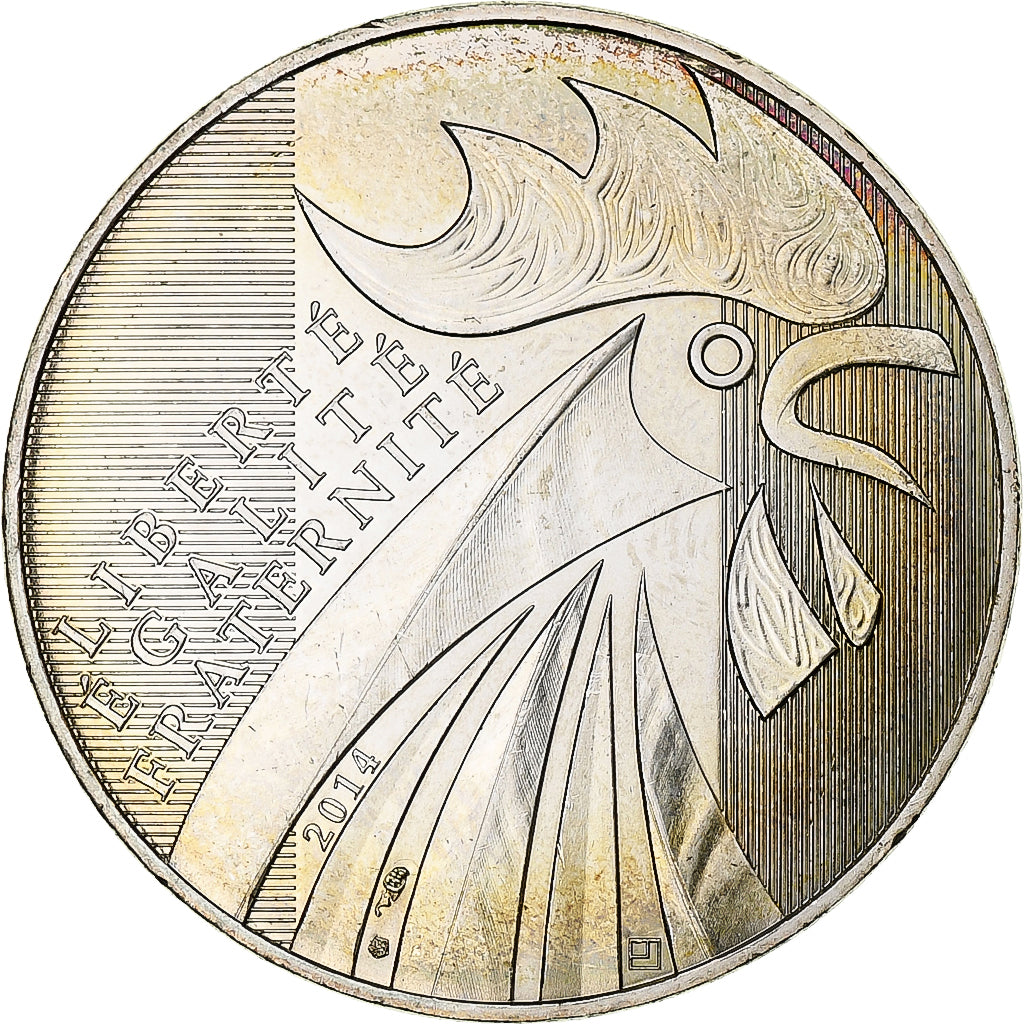 France, 10 Euro, Monnaie de Paris, Coq, 2014, SPL, Argent, Gadoury:EU657