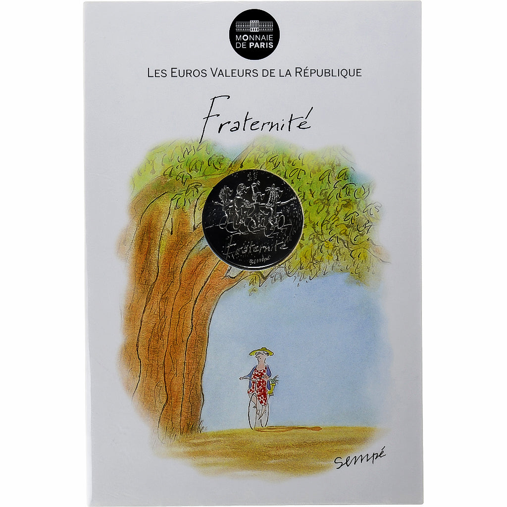 France, 10 Euro, Fraternité, 2014, SEMPÉ - FRATERNITÉ, MS(65-70), Silver