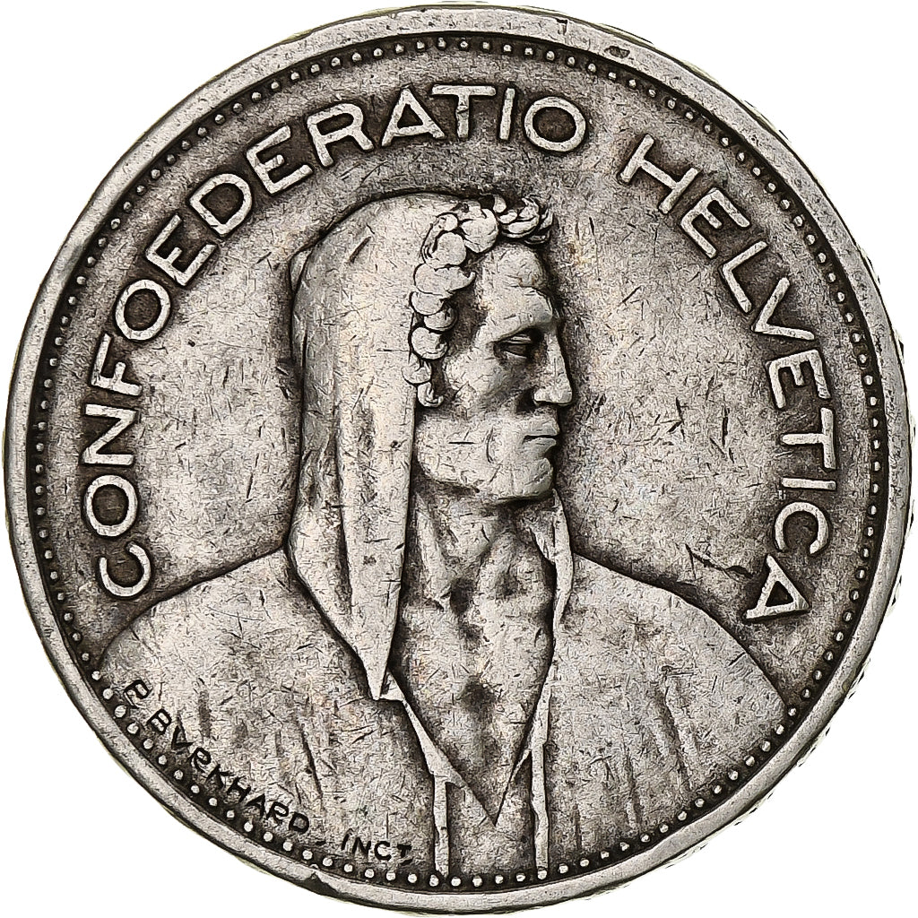 Coin, Switzerland, 5 Francs, 1933, Bern, EF(40-45), Silver, KM:40