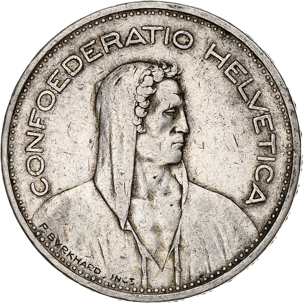 Munten, Zwitserland, 5 Francs, 1935, Bern, ZF, Zilver, KM:40