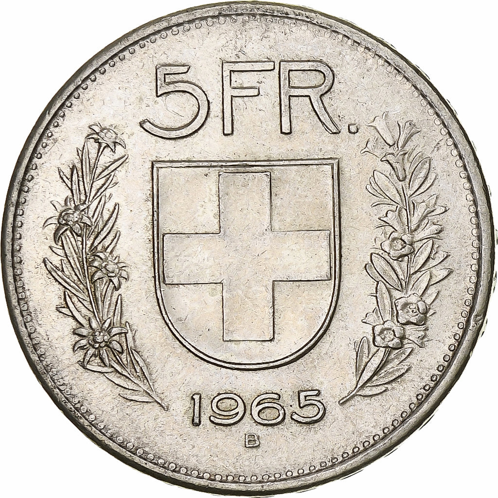 Munten, Zwitserland, 5 Francs, 1965, Bern, PR, Zilver, KM:40