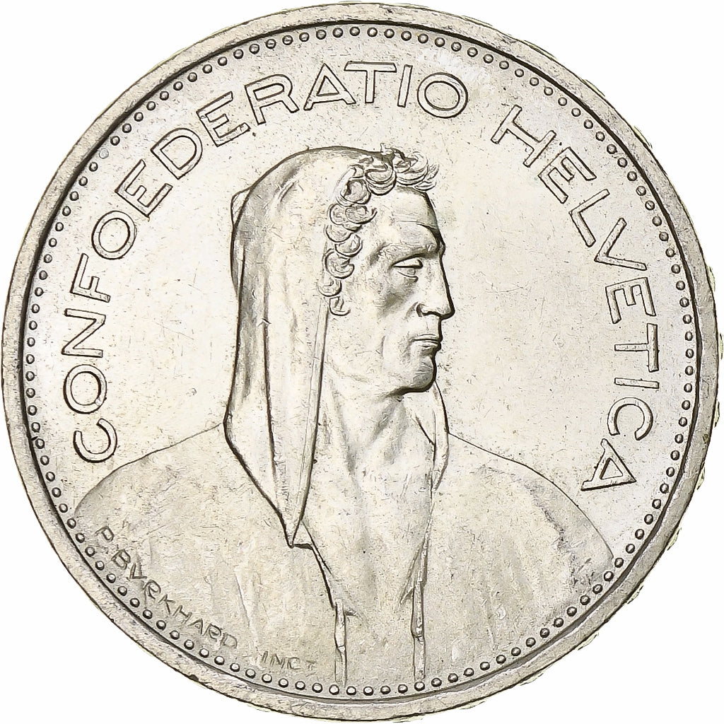 Coin, Switzerland, 5 Francs, 1966, Bern, MS(60-62), Silver, KM:40