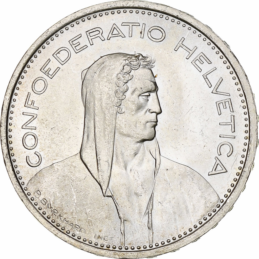 Coin, Switzerland, 5 Francs, 1967, Bern, MS(60-62), Silver, KM:40
