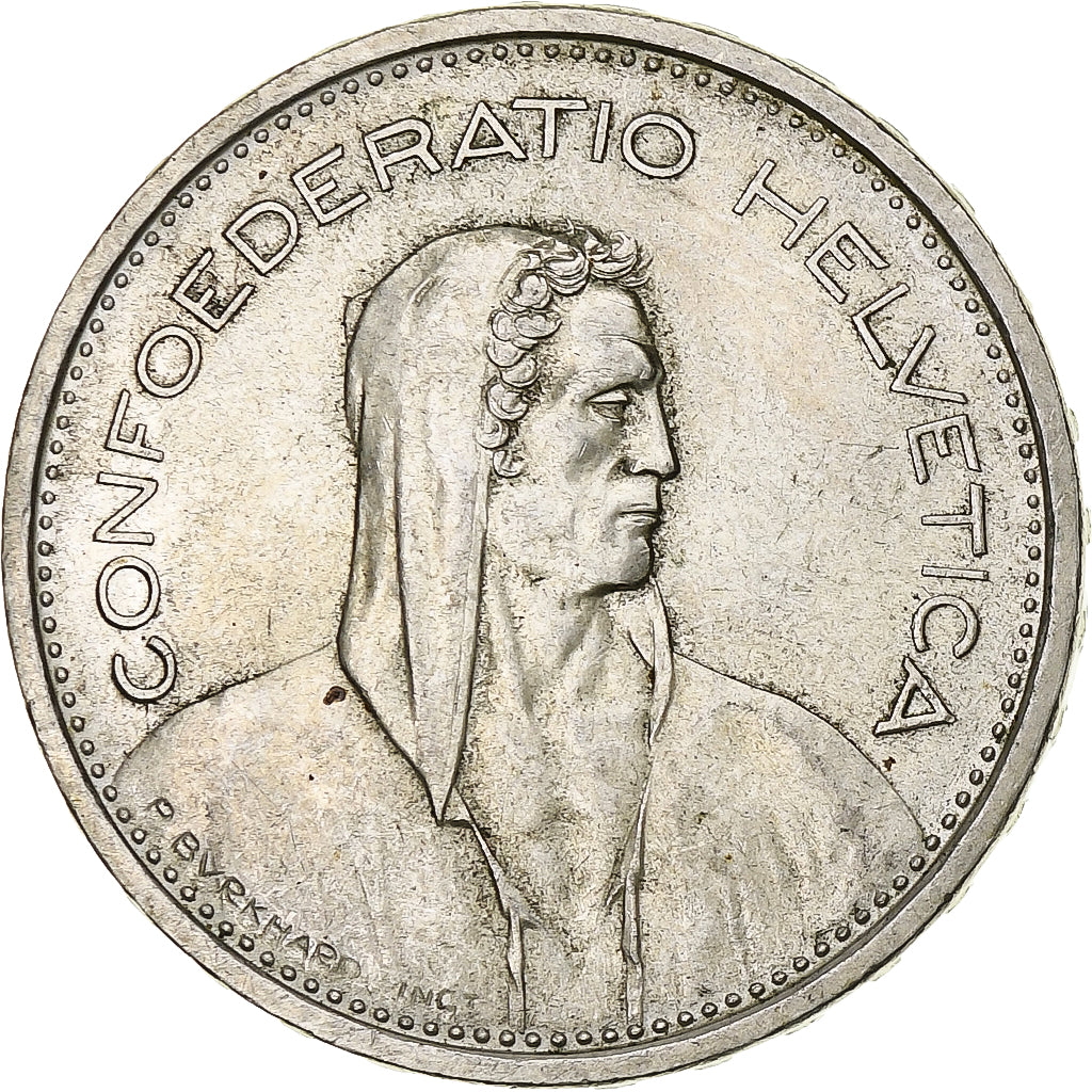 Moneta, Szwajcaria, 5 Francs, 1967, Bern, MS(60-62), Srebro, KM:40