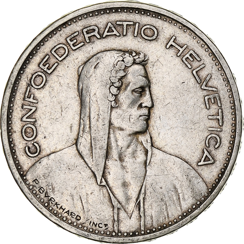 Moneda, Suiza, 5 Francs, 1932, Bern, MBC, Plata, KM:40