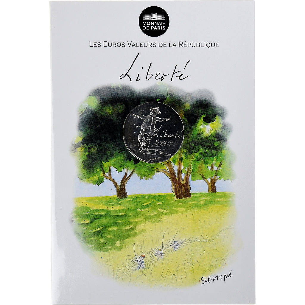 France, 10 Euro, Monnaie de Paris, Sempé - Été - Liberté, 2014, Paris