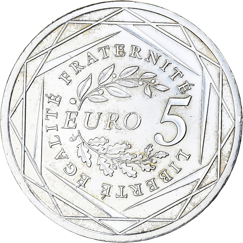 France, 5 Euro, 2008, Semeuse, AU(50-53), Silver, KM:1534