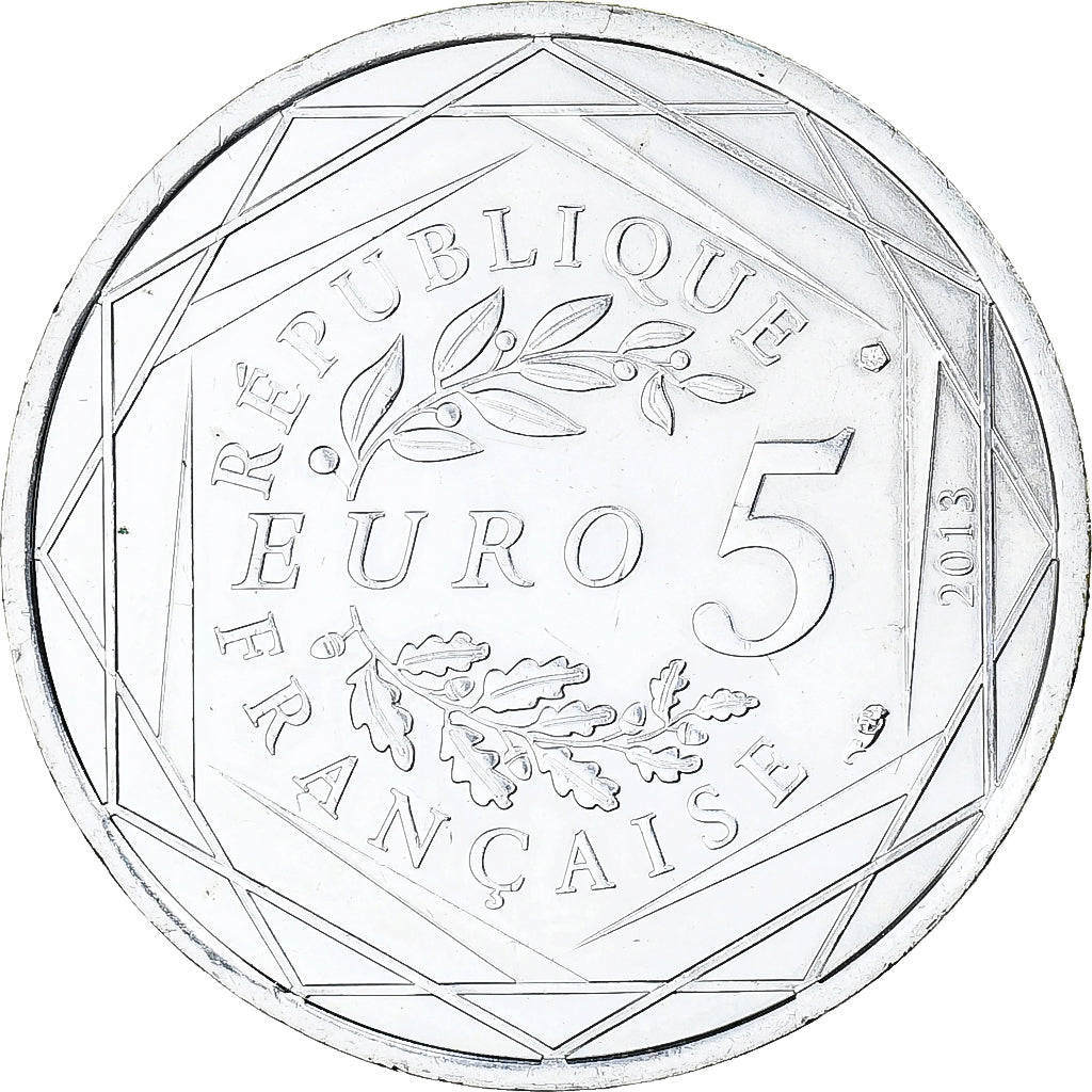 France, 5 Euro, Liberté, 2013, Paris, MS(63), Silver