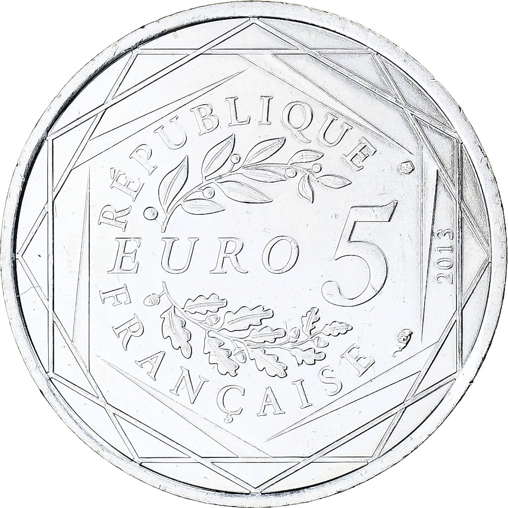 France, 5 Euro, Liberté, 2013, Paris, MS(63), Silver