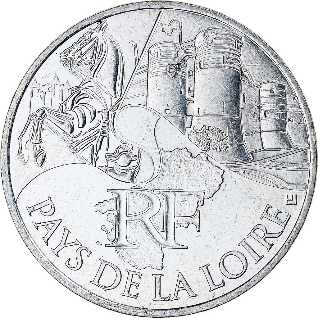 France, 10 Euro, Euros des régions, 2011, Paris, Pays De La Loire, MS(64)