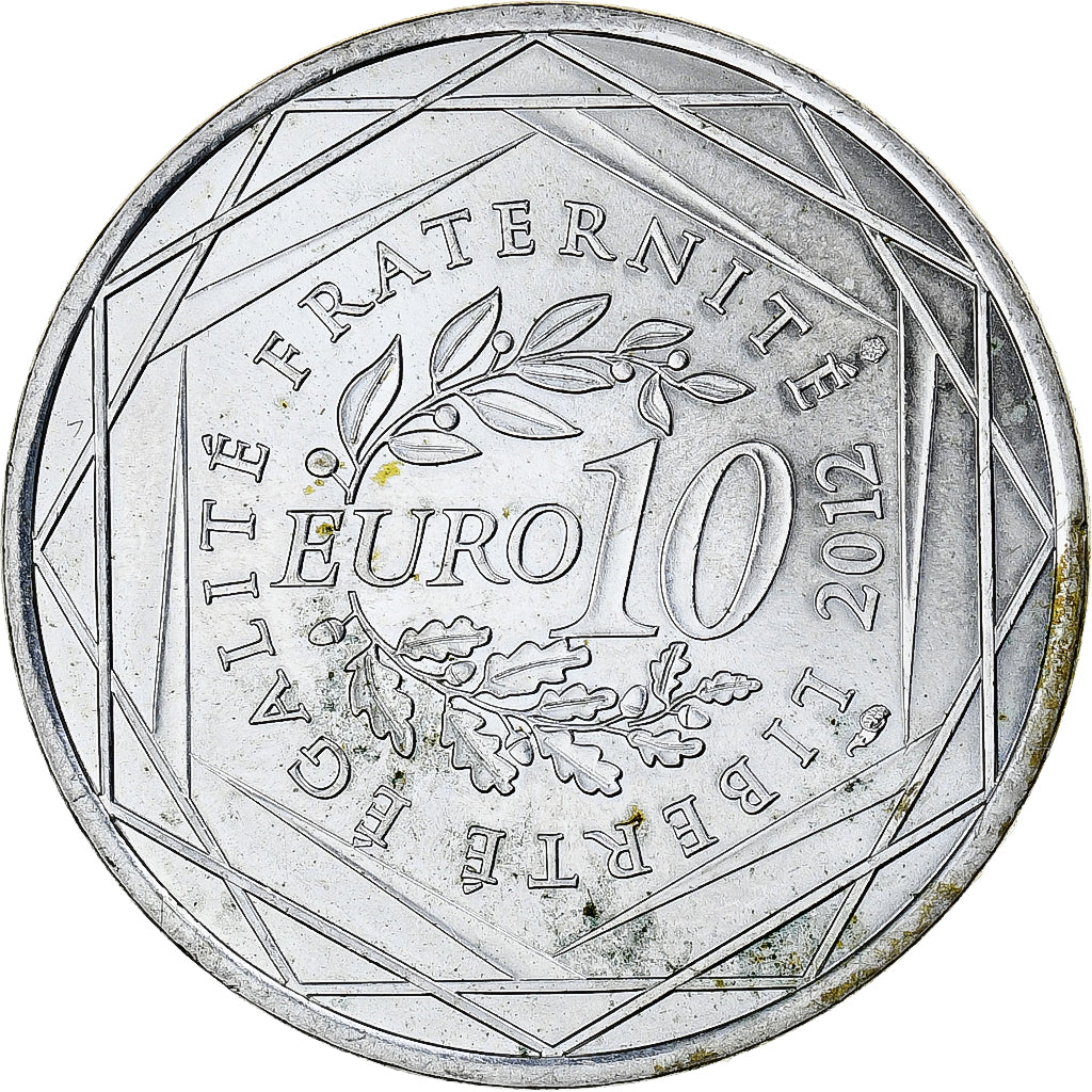 France, 10 Euro, Pays de la Loire, 2012, Paris, MS(63), Silver, KM:1881