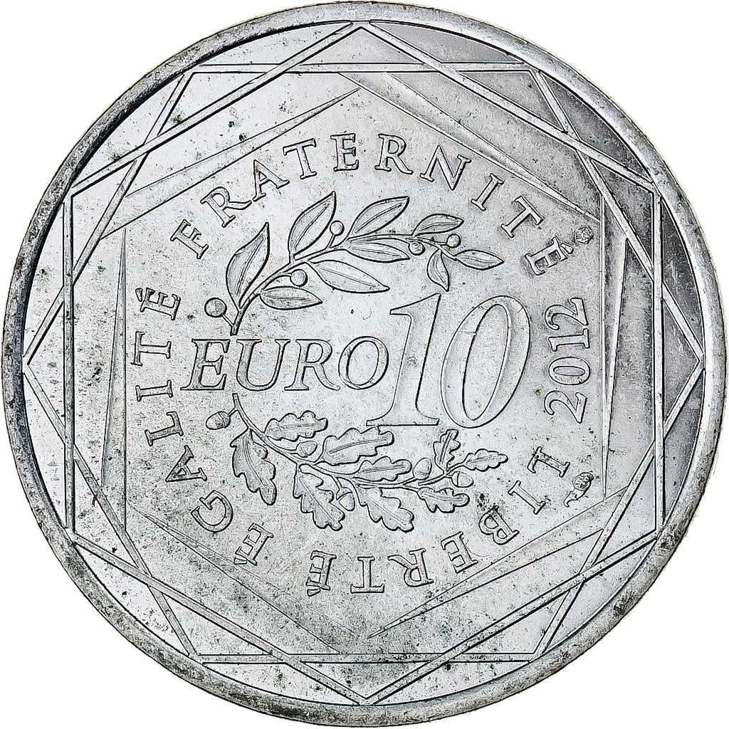 Francja, 10 Euro, Pays de la Loire, 2012, Paris, MS(63), Srebro, KM:1881