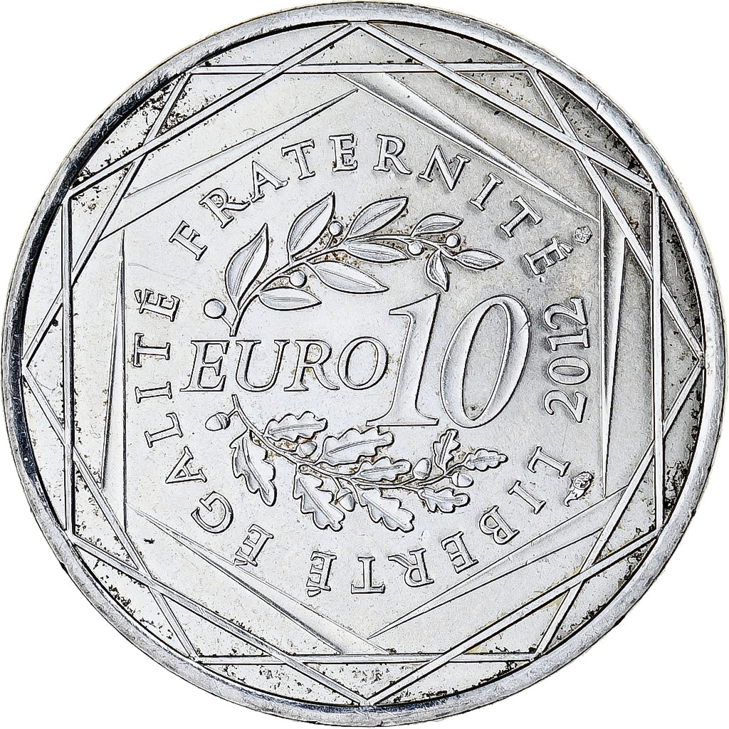 France, 10 Euro, Bretagne, 2012, Paris, MS(63), Silver, KM:1866