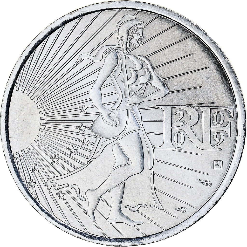 Francia, 10 Euro, 2009, Semeuse, FDC, Argento, KM:1580