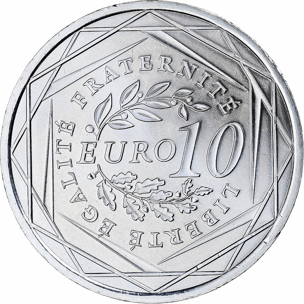 Francia, 10 Euro, 2009, Semeuse, FDC, Argento, KM:1580