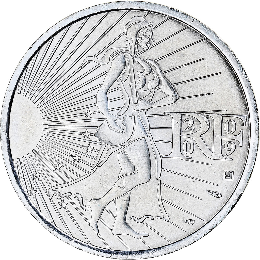 France, 10 Euro, 2009, Semeuse, MS(65-70), Silver, KM:1580