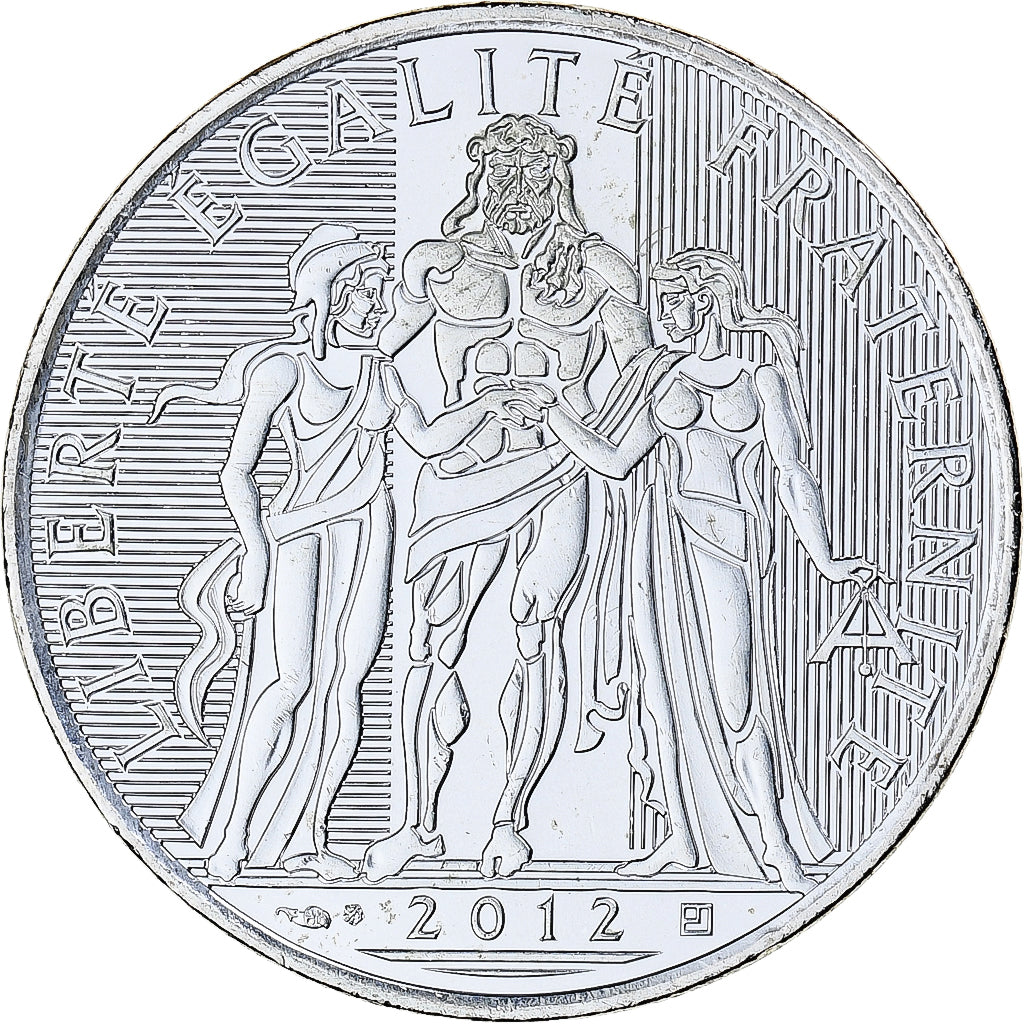 France, Hercule, 10 Euro, 2012, Paris, MS(65-70), Silver, KM:2073