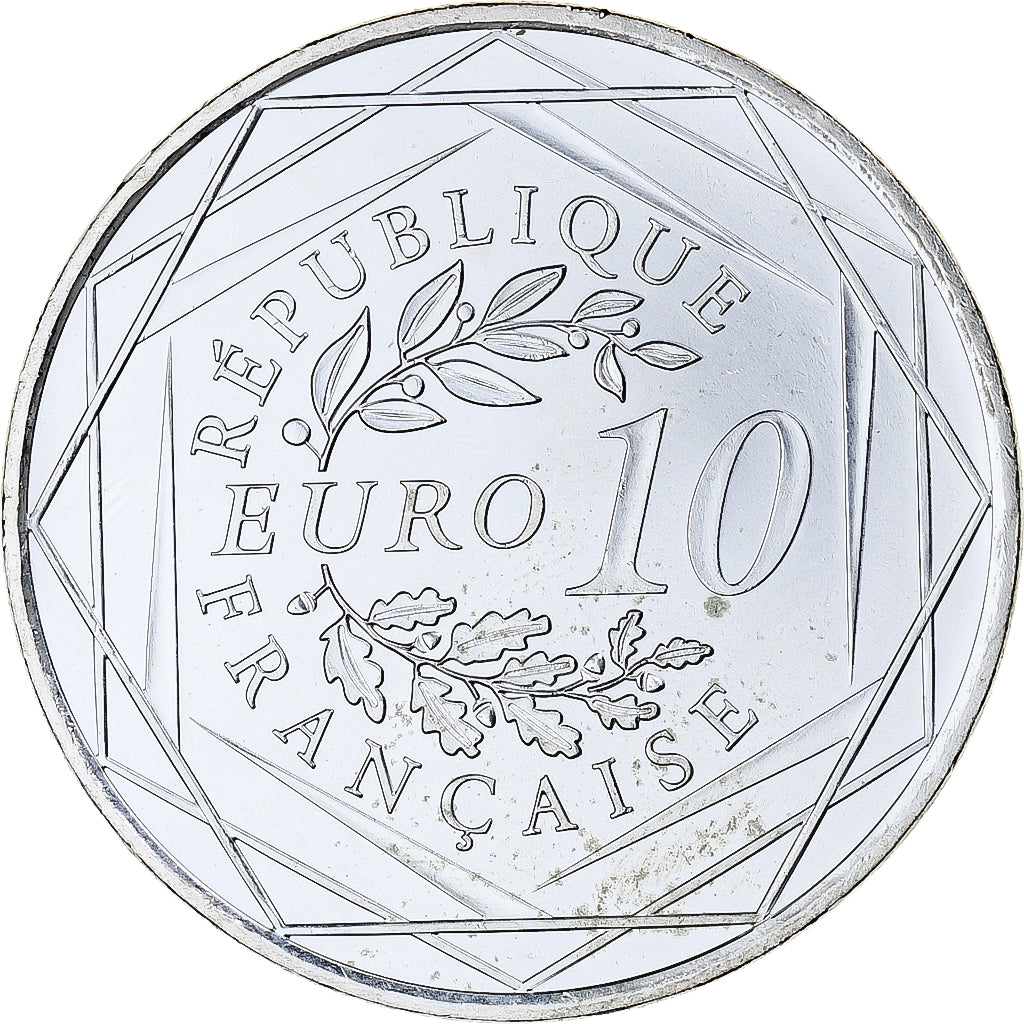 France, Hercule, 10 Euro, 2012, Paris, MS(65-70), Silver, KM:2073