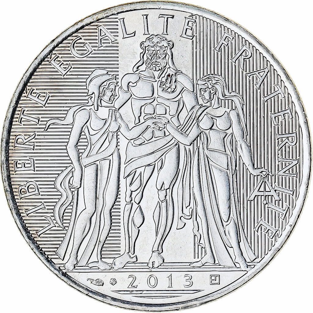 Frankrijk, 10 Euro, 2013, Monnaie de Paris, Hercule, UNC, Zilver