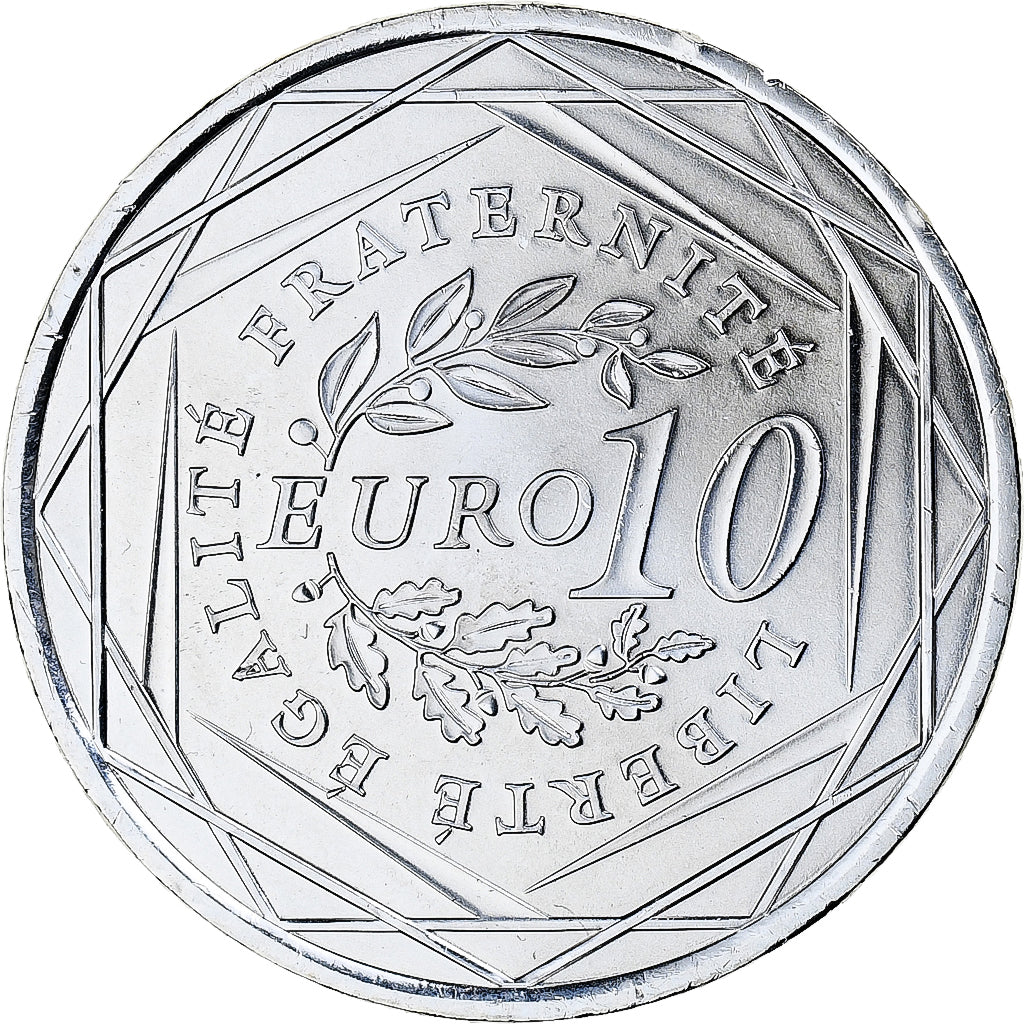 Francja, 10 Euro, 2009, Semeuse, MS(65-70), Srebro, KM:1580
