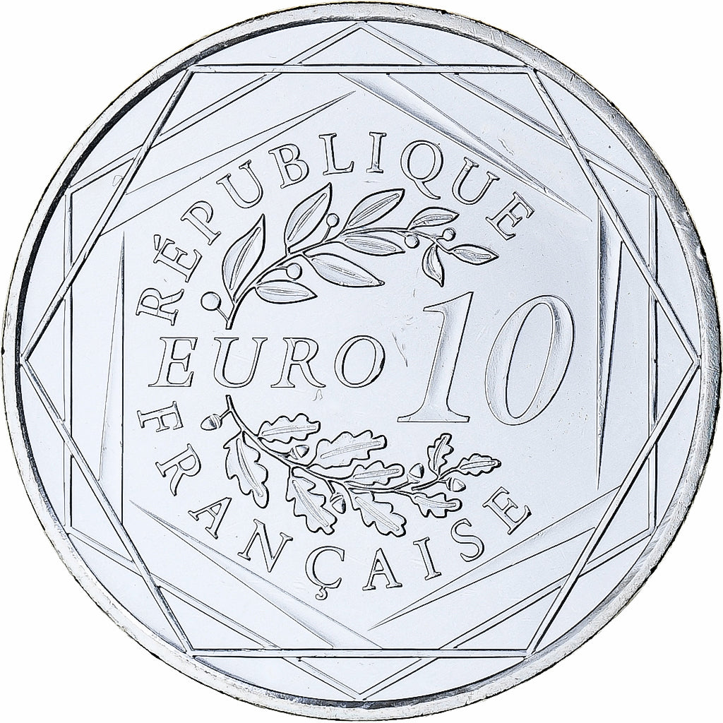 Francja, 10 Euro, 2012, Hercule, MS(65-70), Srebro