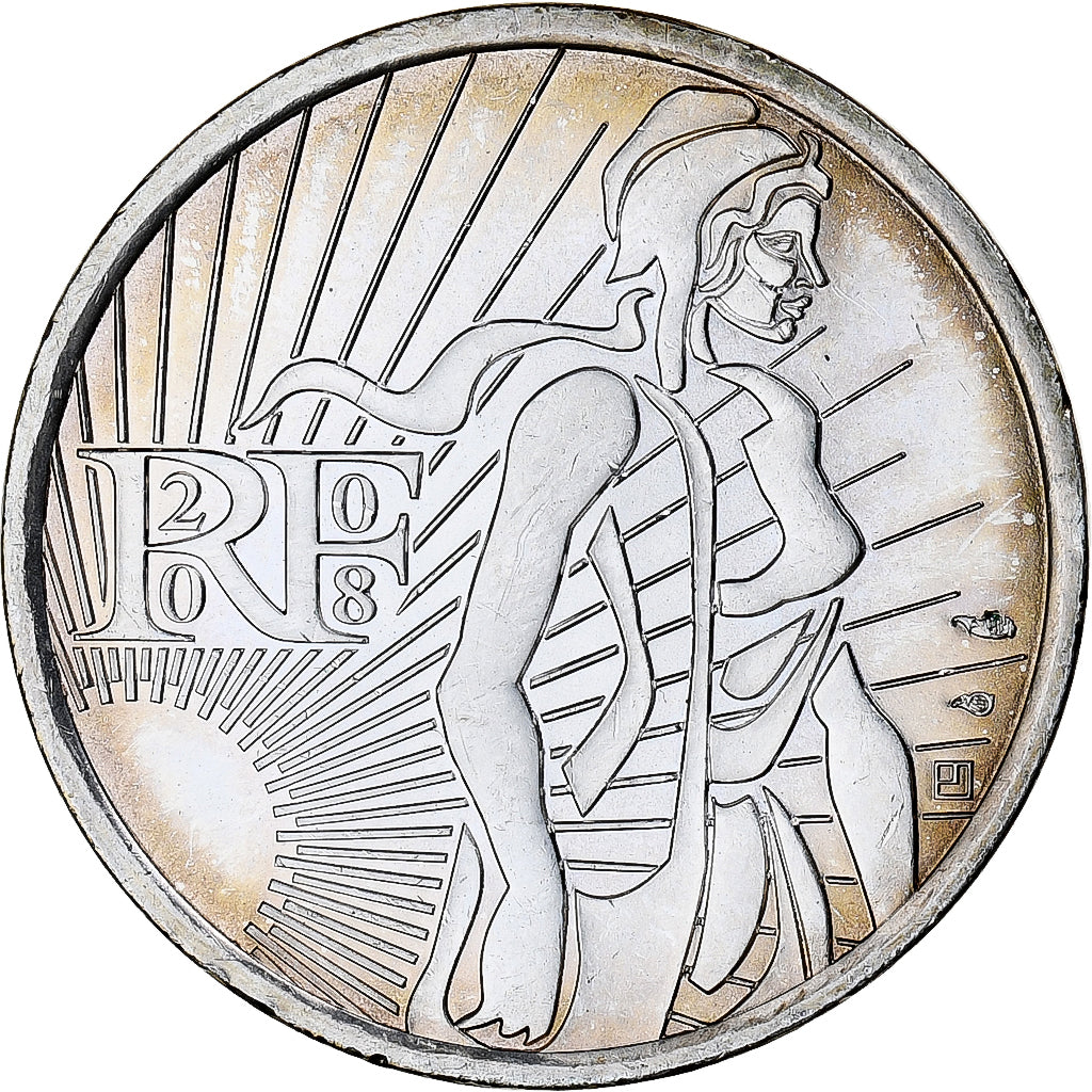 Frankreich, 5 Euro, 2008, Monnaie de Paris, Semeuse, UNZ, Silber, KM:1534