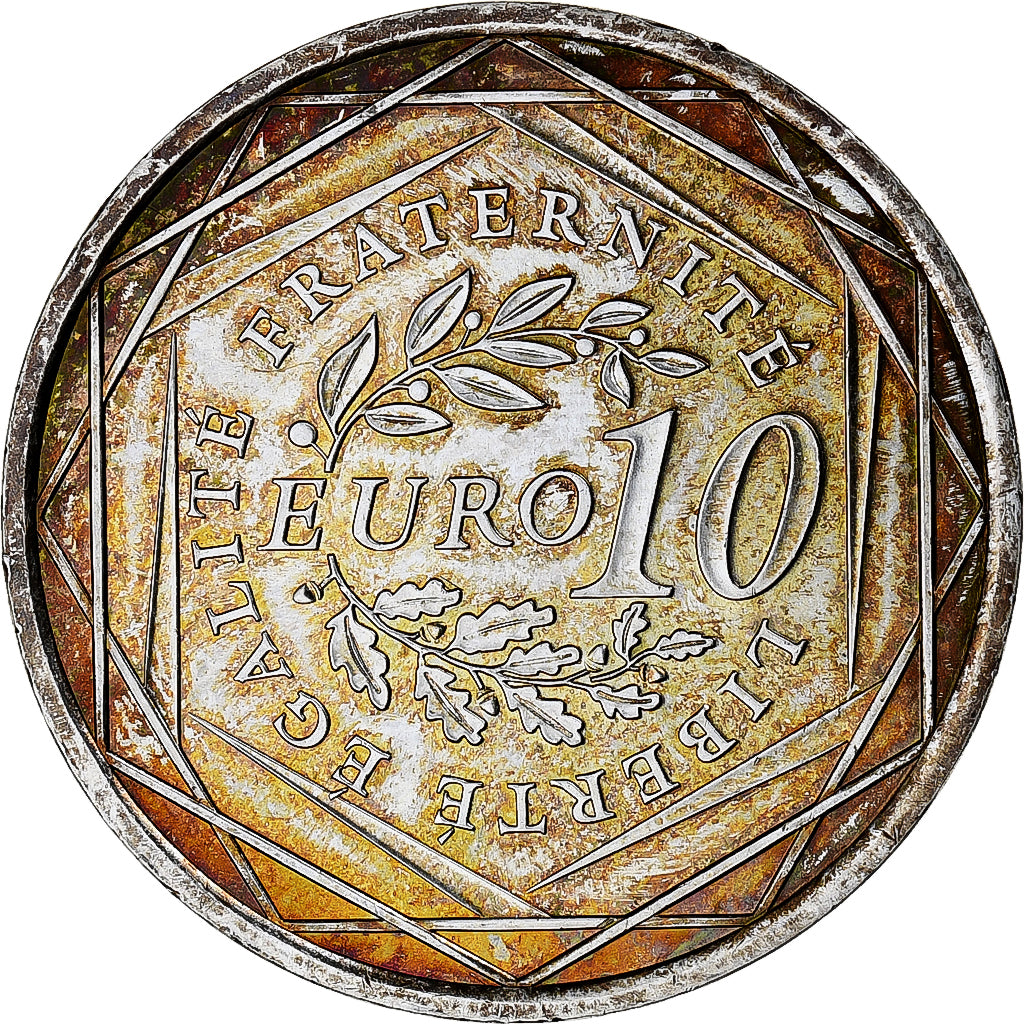 Francja, 10 Euro, 2009, Monnaie de Paris, Semeuse, MS(64), Srebro