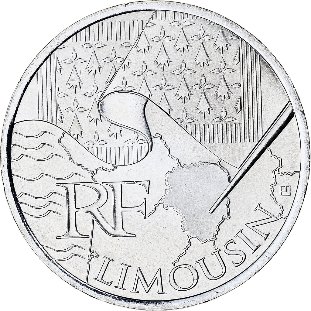 Frankrijk, 10 Euro, Euros des régions, 2010, Monnaie de Paris, Limousin, FDC
