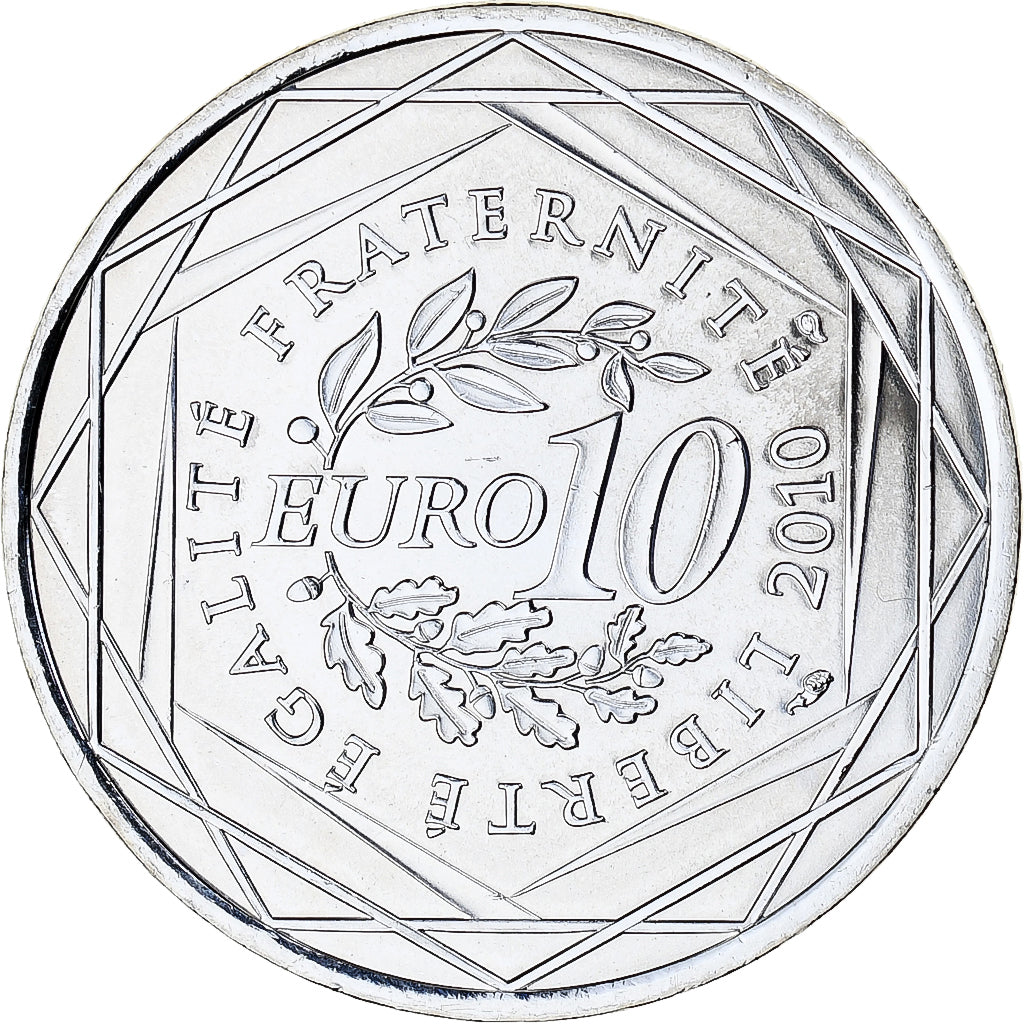 France, 10 Euro, Nord-Pas de Calais, 2010, Paris, MS(65-70), Silver, KM:1664