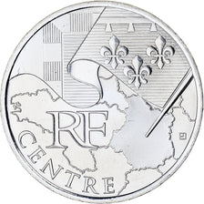 Francia, 10 Euro, Euros des régions, 2010, Monnaie de Paris, Centre, FDC, Plata