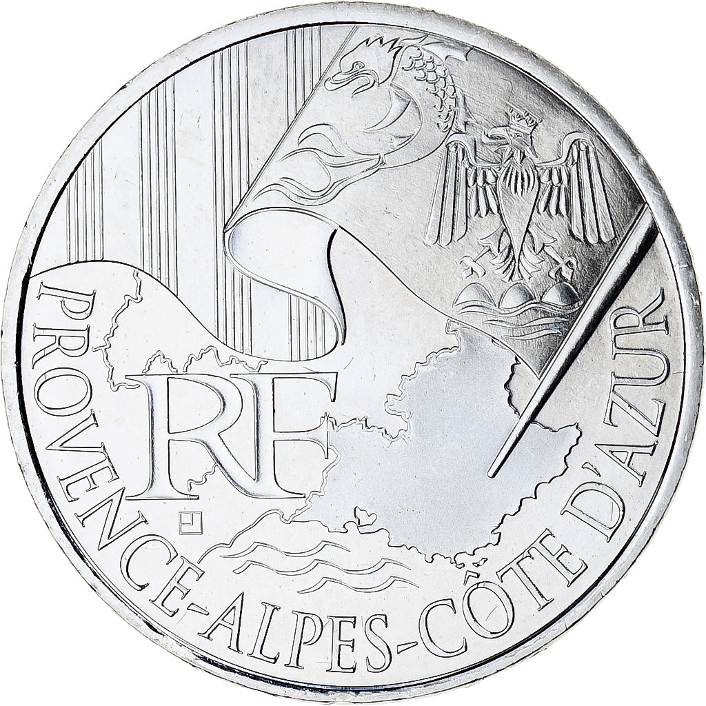 Francja, 10 Euro, Euros des régions, 2010, Monnaie de Paris, Provence Alpes