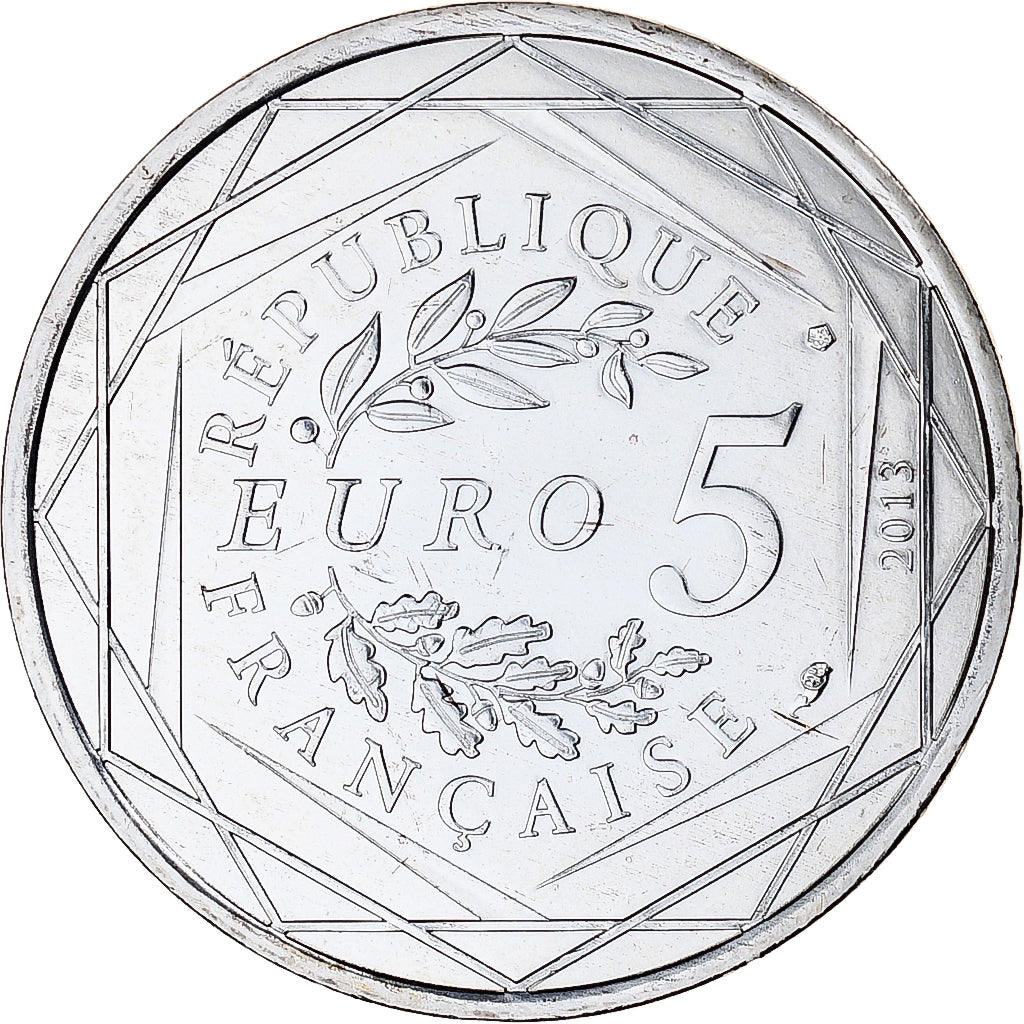 France, 5 Euro, Liberté, 2013, Paris, MS(65-70), Silver