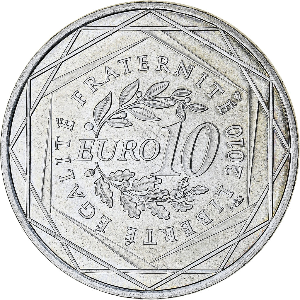 France, 10 Euro, Ile de France, 2010, Paris, MS(63), Silver, KM:1657