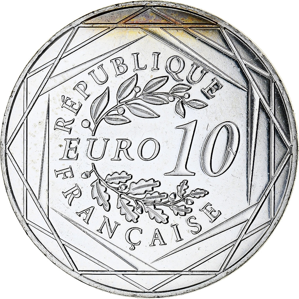 Francia, 10 Euro, Coq, 2015, Paris, SC+, Plata