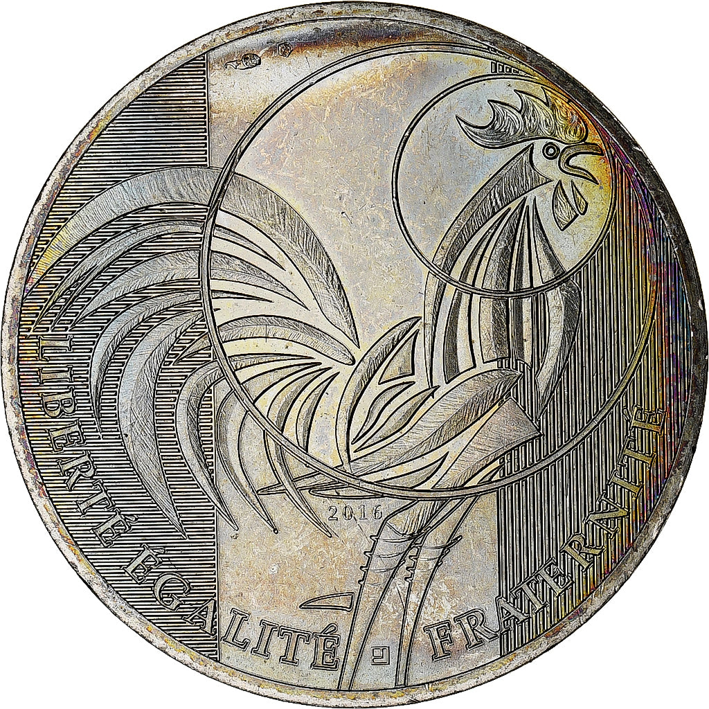 France, Monnaie de Paris, 10 Euro, Coq, 2016, Paris, SPL, Argent