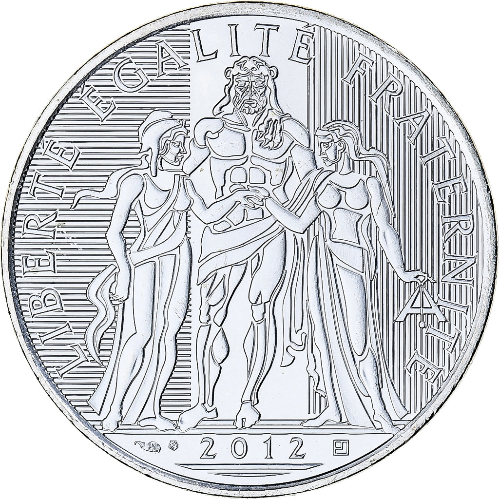 France, 10 Euro, 2012, Paris, MS(65-70), Silver, KM:2073