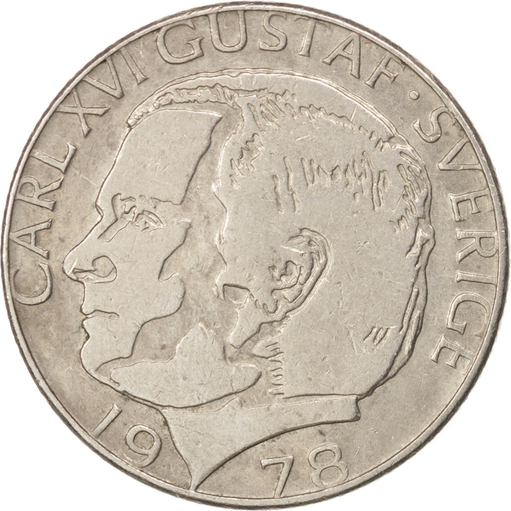 Coin, Sweden, Carl XVI Gustaf, Krona, 1978, AU(55-58), Copper-Nickel Clad