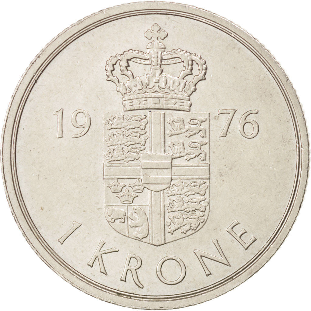 Monnaie, Danemark, Margrethe II, Krone, 1976, SUP, Copper-nickel, KM:862.1