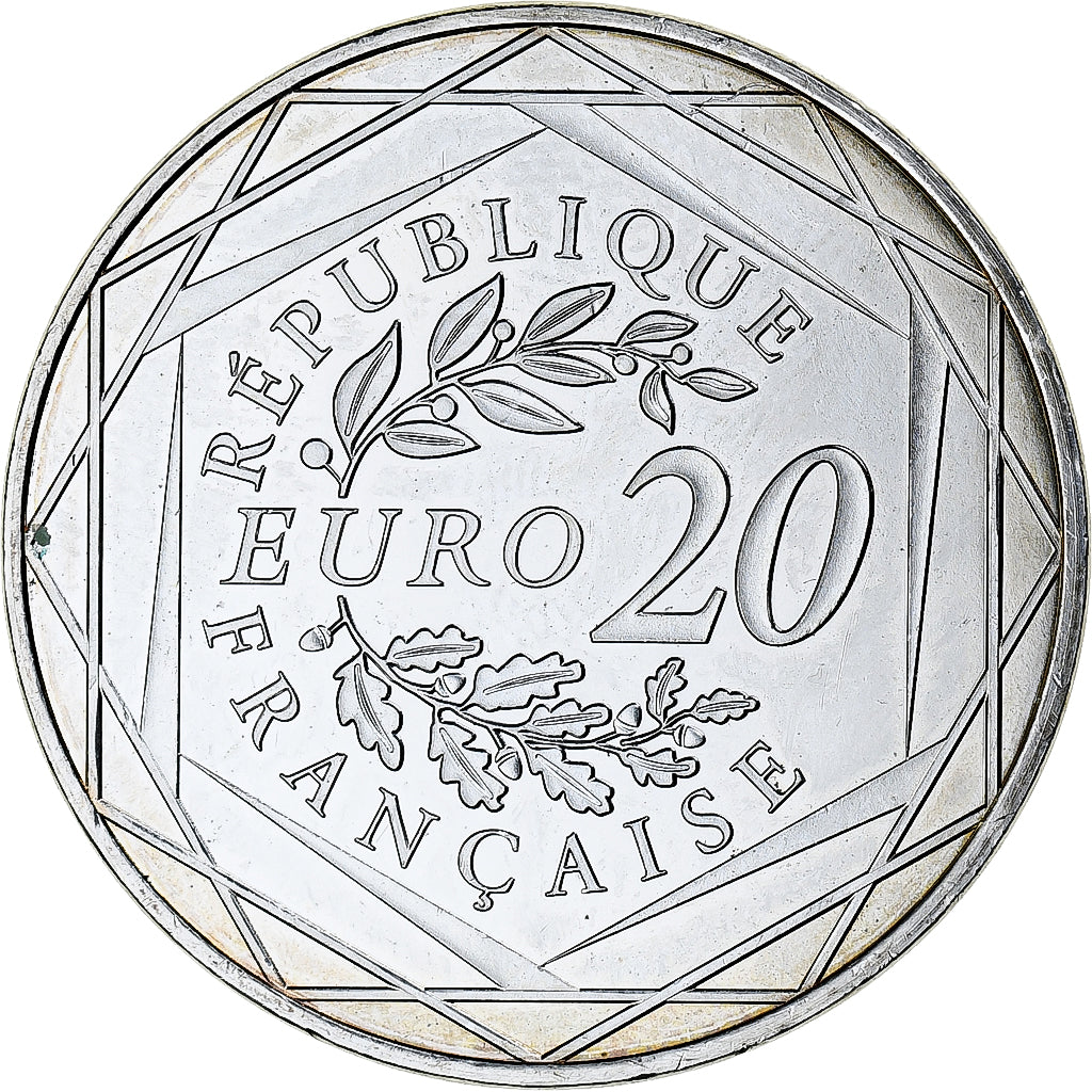 France, 20 Euro, Egalité, 2017, Monnaie de Paris, MS(64), Silver
