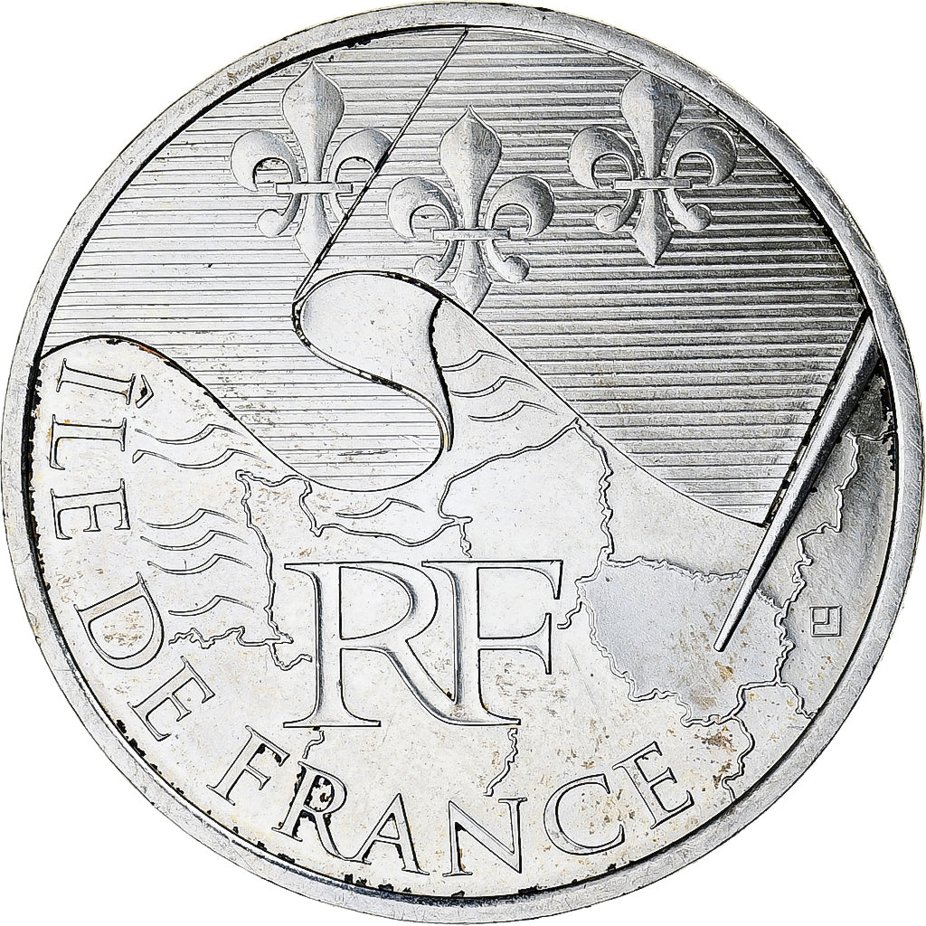 France, 10 Euro, Ile de France, 2010, Paris, MS(64), Silver, KM:1657