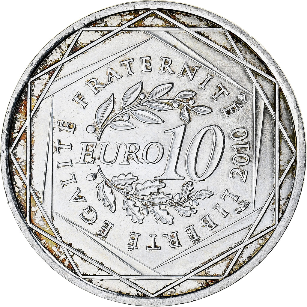 France, 10 Euro, Ile de France, 2010, Paris, MS(64), Silver, KM:1657