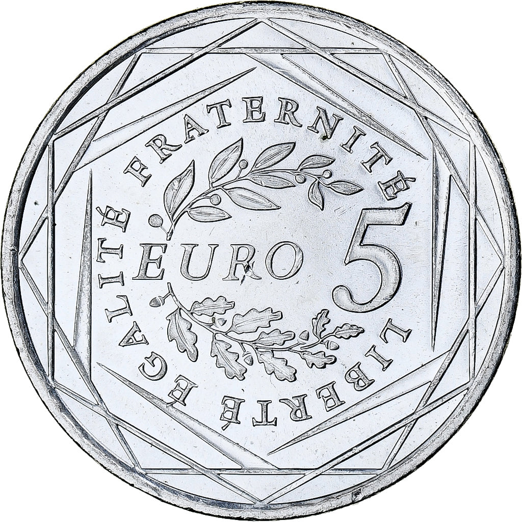 France, Semeuse, 5 Euro, 2008, Monnaie de Paris, MS(64), Silver, KM:1534