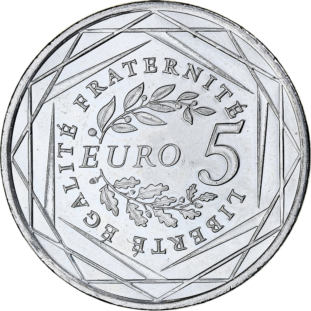 France, Semeuse, 5 Euro, 2008, Monnaie de Paris, MS(64), Silver, KM:1534