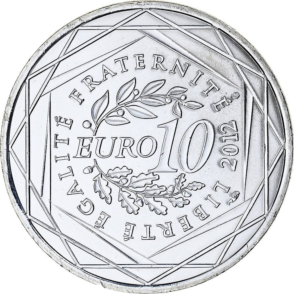 France, 10 Euro, Picardie, 2012, Paris, MS(65-70), Silver, KM:1882