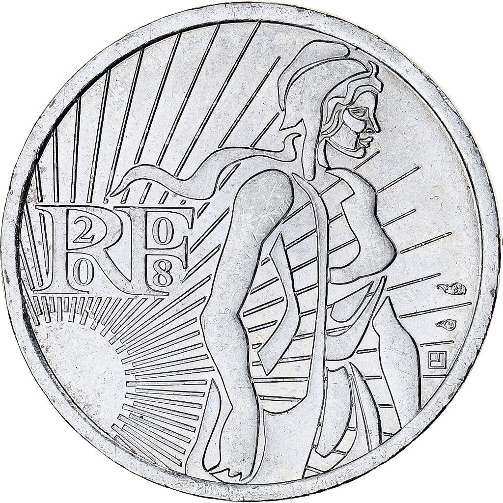 Francia, Semeuse, 5 Euro, 2008, Monnaie de Paris, SPL+, Argento, KM:1534