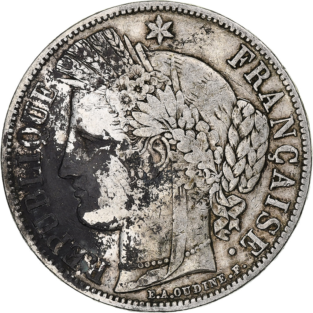 Coin, France, Cérès, 5 Francs, 1851, Paris, VF(30-35), Silver, KM:761.1