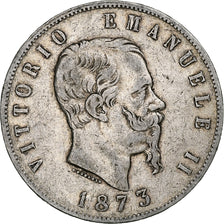 Monnaie, Italie, Vittorio Emanuele II, 5 Lire, 1873, Milan, TTB, Argent, KM:8.3